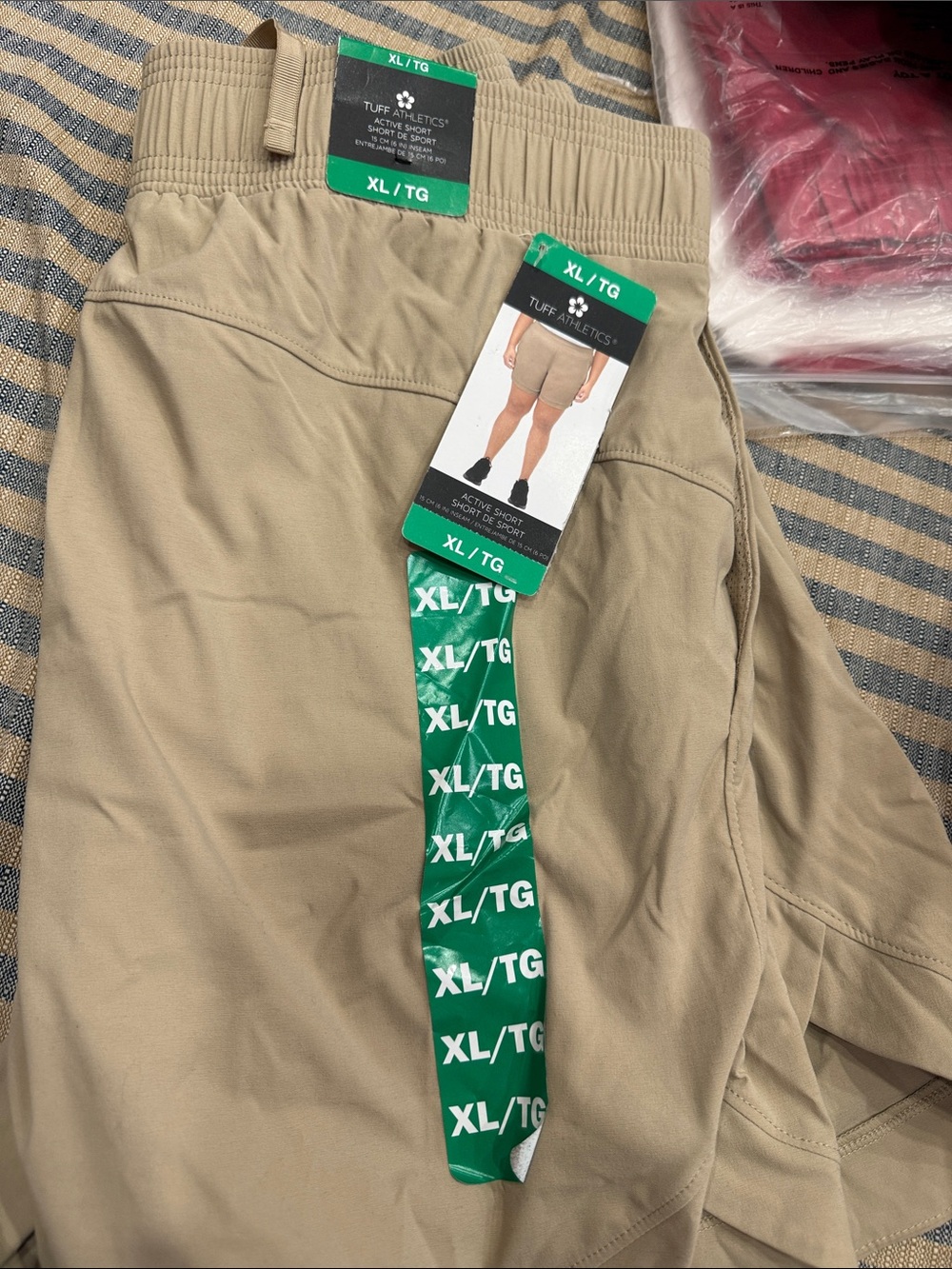 Tuff Athletics Khaki Performance Shorts XL